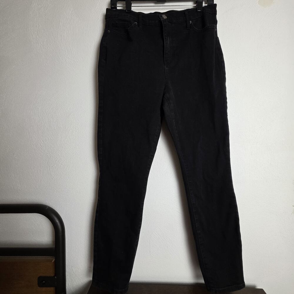 New York & Company Black High Waist Curvy Skinny Ankle Jeans Size 12
